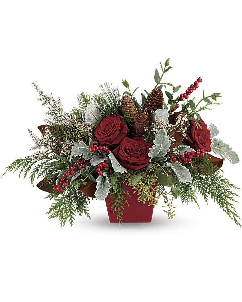 Winter Blooms Centerpiece Bouquet Teleflora