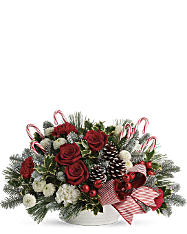 Christmas flower arrangements by post deals
