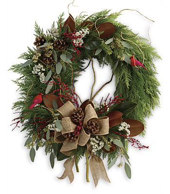 Rustic Holiday Wreath Flowers