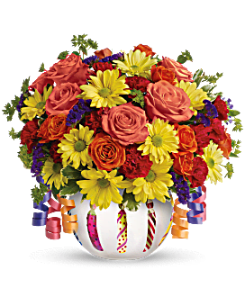 Teleflora's Brilliant Birthday Blooms Bouquet - Teleflora