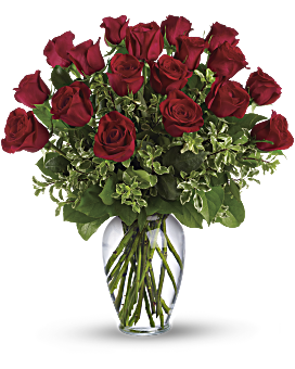 Always on My Mind - Long Stemmed Red Roses Bouquet - Teleflora